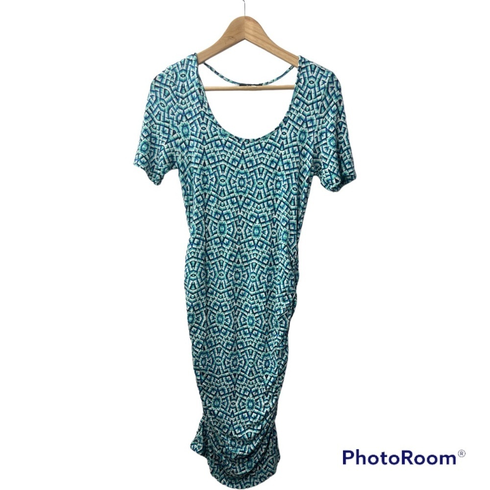 TART maternity dress size XS blue , green and white.